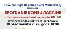 Lokalna Grupa Działania Ziemi Myślenickiej zaprasza na spotkanie konsultacyjne w celu stworzenia Loklanej Strategii Rozwoju na lata 2023-2027