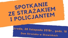 zaproszenie na spotkanie z policjantem i strażakiem w Skawinkach