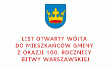 List otwarty Wójta do mieszkańców gminy z okazji 100. rocznicy Bitwy Warszawskiej